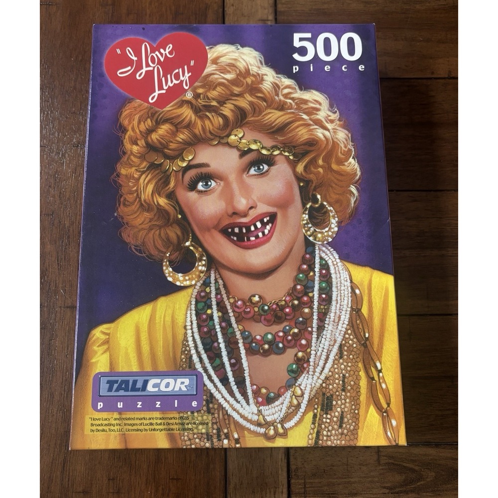 VTG I Love Lucy 500 Piece Puzzle Talicor Lucille Ball Queen of Gypsies SEALEDNIB
